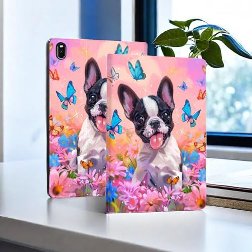 for Samsung Galaxy Tab A 10.1 2016 Model T580/T585/T587 Tablet Case,Auto Wake/Sleep,Adjustable Stand Protective Cover - Cartoon Frog Flower