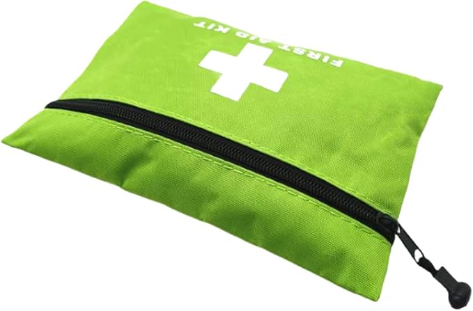 Red Emergency Bag First Aid Small Empty Travel Rescue Pouch First Responder Storage Medicine Pocket Bags for Car Home Office Kitchen Nurse Sport Outdoors Bag Only (Green 20x14cm)