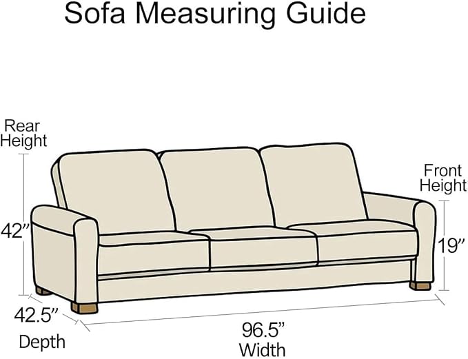 KEBE Clear Thicker Plastic Couch Cover for Pets, Heavy Duty Waterproof Shield Cat Dog Scratch Proof Protector Plastic Cover for Couch, Non-Slip Sofa Slipcover for Storage and Moving