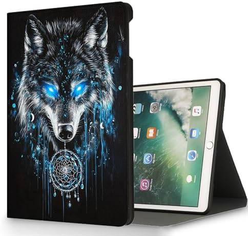 for Microsoft Surface Pro 7 Plus,Surface Pro 7/6/5/4 12.3" Tablet Case,Auto Wake/Sleep,Adjustable Stand Protective Cover - Wolf