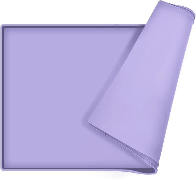 Silicone Dog Food Mat Waterproof Pet Feeding Tray for Medium and Large Dogs