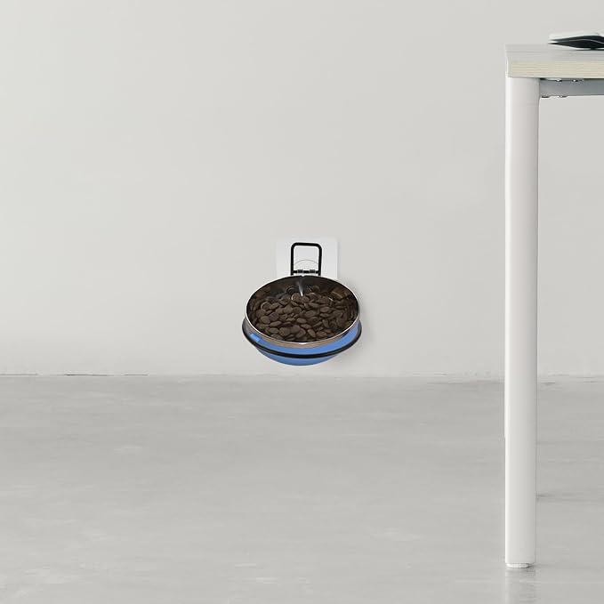 2pcs Iron Pet Feeder Hanger Wall Mounted Hanging Food Bowl Rack for Dogs and Cats, Space-Saving Wall Hanging Feeder Suitable for Puppy Feeding and Household Use