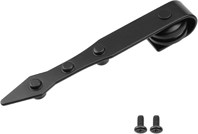 Mini Cabinet Sliding Barn Door Hardware Kit, J-Shape, 4 Pcs | Heavy Duty & Rust-Proof Carbon Steel, for TV Stand, Cupboards, Storage Cabinets, Wardrobes