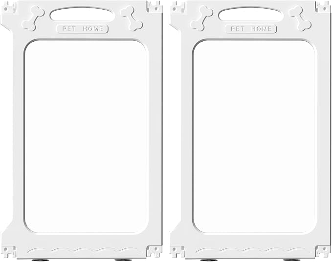 Clear Acrylic Indoor Dog Playpen, 30" H, 2 Panels, White | Open View, Modern Home Fit, No Climbing Bars, Tool-Free Setup, For Puppies & Small Dogs