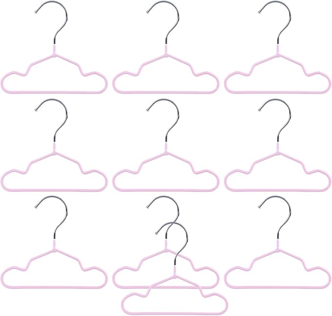 10 Pack Pet Clothing Hanger PVC Coating 15/20/25CM Display Hangers Rack Pet Supplies Garment Storage Rack
