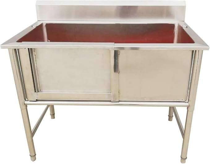 Professional Stainless Steel Pet Bathing Station,Dog Bathtub with Shower Sink,Home Grooming Tub for Large Medium Small Dogs.120cm/47.2in-Width 70cm
