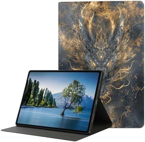 for Samsung Galaxy Tab S9 Plus/S9 FE Plus 5G 12.4 Inch 2023 Tablet Case,Premium Leather Folio Stand Auto Wake/Sleep,Multiple Viewing Stand,Dragon Head