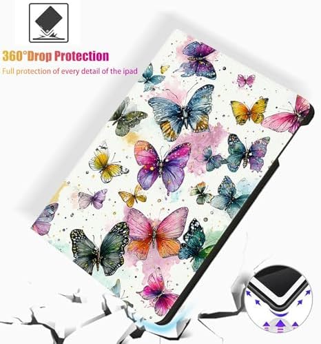 for Microsoft Surface Pro 8-13" 2021 Tablet Case,Auto Wake/Sleep,Adjustable Stand Protective Cover - Watercolor Butterfly