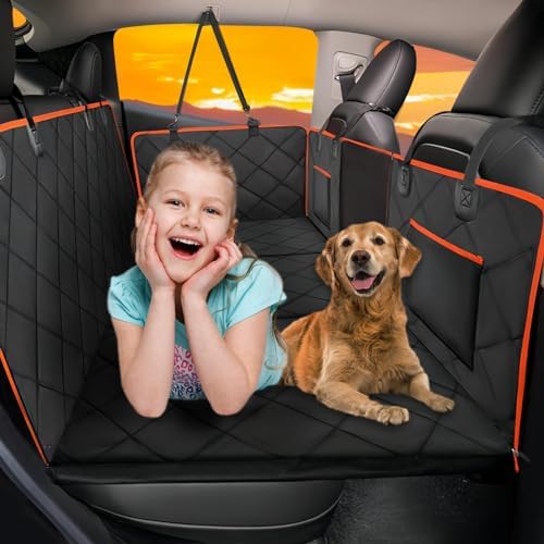 Hard Bottom Dog Car Seat Cover for Back Seat, Backseat Extender