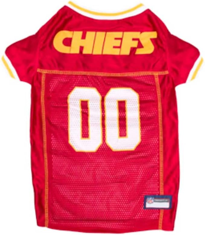 Pets First NFL Kansas City Chiefs Dog Jersey, Size XX-Large, Football Shirt Costume for Pet, Dog Sports T-Shirt, NFL Team Clothing for Cats, Licensed Pet Apparel Available in 7 Sizes and 32 Teams