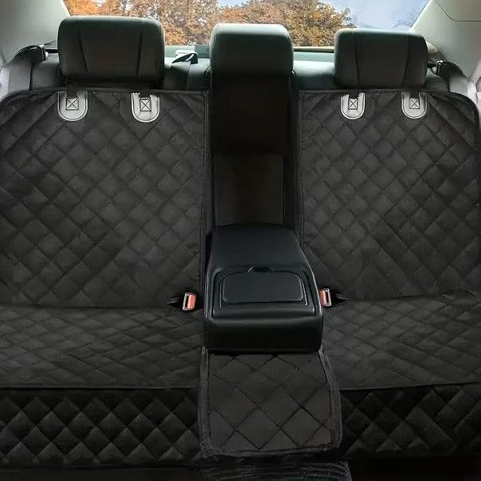 Rear Seat Pet Covers for VW Caddy Maxi 5 (V) SB I 2020-2024 | Quilted Heavy Duty Waterproof Hammock, Anti-Slip Scratchproof Bench Protectors, Washable Flap Travel Cargo Liners