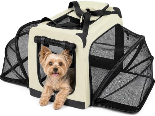 Pet Life ® 'Hounda Accordion' Metal Soft-Folding Collapsible Dual-Sided Triple-Expandable and Collapsible Folding Travel Dog Crate and Pet Playpen