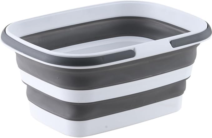 Foldable wash Basin, 16L Portable Foldable Bucket with Handle for Fashionable Camping Laundry car wash Foot Bath Fishing, Cleaning Supplies Storage Bucket Cleaning Bucket for Storage