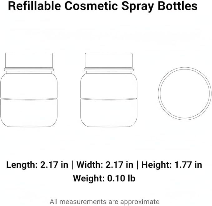 Refillable Cosmetic Spray Bottles, Opaque White PET for Skincare, Travel-Size Dispenser for Toners and Serums, 2 oz (1 PC)