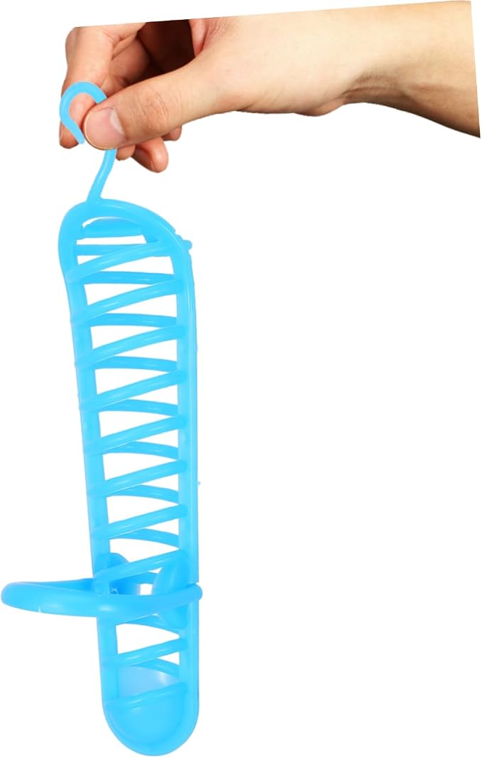 Parrot Feeding Rack Device for Parrots Simple Stand Design for Easy Installation Hanging Fruit Holder for Birds Blue