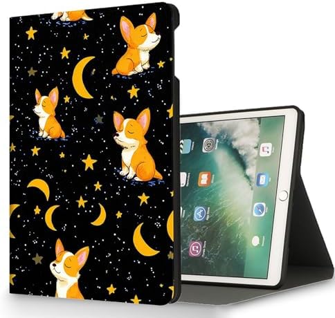 for Microsoft Surface Pro X/Pro X Plus-13 2019/2020/2021/2024 Tablet Case,Auto Wake/Sleep,Adjustable Stand Protective Cover - Corgi Starry Night