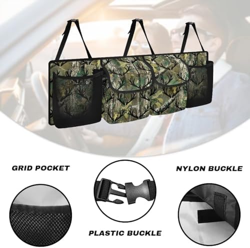 Camouflage Car Trunk Organizer Hanging Car Back Seat Storage Bag Foldable Automotive Interior Accessories Suitable Most Sedans SUV Jeep Trucks Van