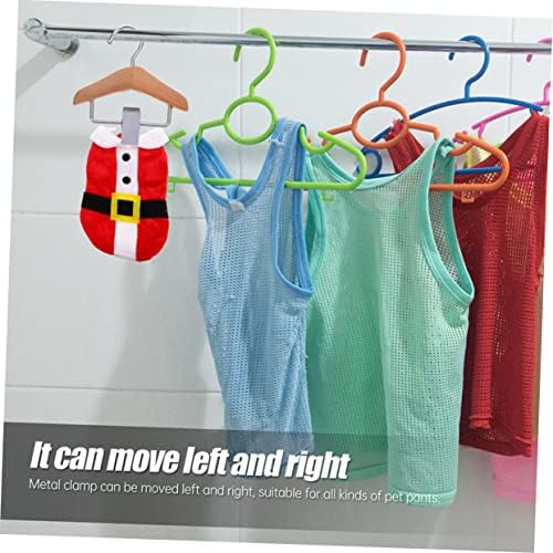 Milisten 2PCS Wooden PET Clothes Hangers Clips Adjustable Dog and Cat Clothing Drying Rack Non-Slip Skirt Clip for PET Apparel