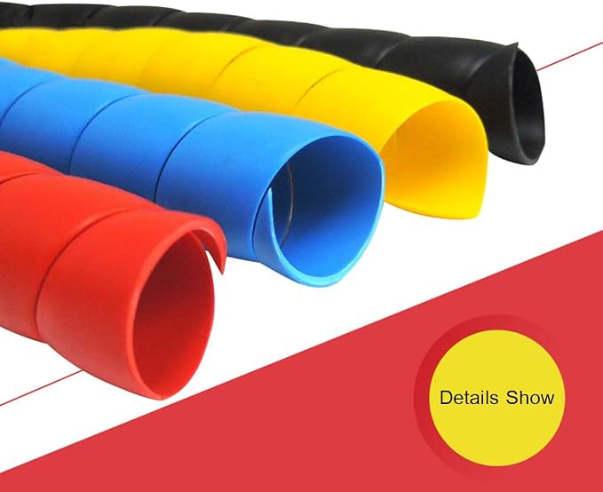 Dog and Cat Cord Protector 32.8ft Wire Protector Sleeve Covers for Cord Protects Your Pets from Chewing Through Insulated Cables 5 PCS/Pack 32.8ft in Total 10mm Width by FUNZON