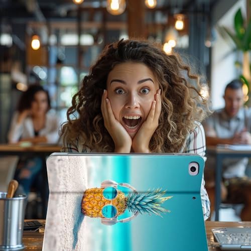 for Microsoft Surface Go 4/3/2/1-10.5" 2021 Tablet Case,Auto Wake/Sleep,Adjustable Stand Protective Cover - Pineapple Headphone