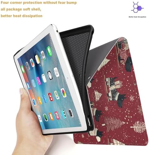 Tablet Case for iPad (9.7-Inch, 2018/2017 Model, 6th/5th Generation),Shockproof Protective Cover with Stand,Auto Wake/Sleep,Christmas Funny Dog