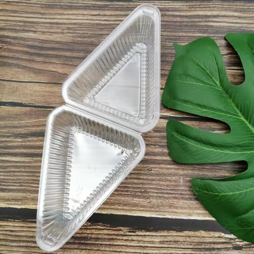 100 Pcs Cake Slice Container Cheesecake Cake Slice Container,transparent | Transparent Plastic Cakes Box Holder