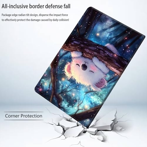 Bxgolkgd Tablet Case for Samsung Galaxy Tab A 10.1 Inch 2016(SM-T580/T585/T587),Shockproof Stand Cover with Heat Dissipation,Auto Wake/Sleep Function,Cute Koala Starry Sky