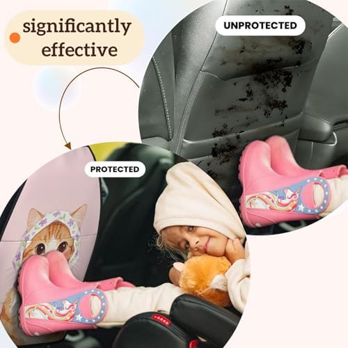 Car Seats Back Protector 2 PCS - Country Cat | with 3 Storage Pockets, Shield Seats From Dirt, Mud Scratches, Fits Cars SUVs Trucks and Jeeps