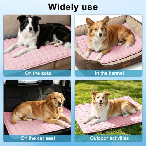 2026 Arc-Chill Upgraded Dog Cooling Mat Q-Max>0.4 Pet Cooling Pad | Non-slip Dog Bed Mats Washable Cooling Mat for Dogs Cats Instant Cool Relief for Indoor Floor Sofa, Outdoor Garden& Car Seats