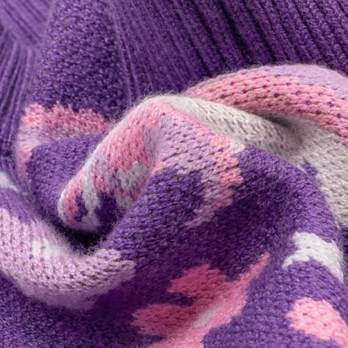 Fitwarm Adorable Unicorn Dog Sweater, Thermal Dog Winter Clothes for Small Dogs Girl, Pet Outfit, Purple, Pink, White, Medium