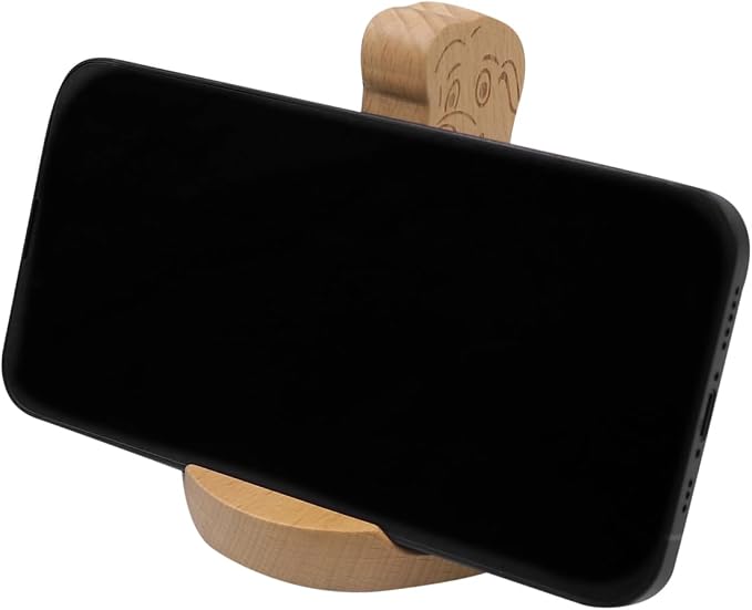 Cute Animal Cellphone Stand Holder Wooden Smartphone Desk Holder for Mobile Phones Cartoon Phone Stand Desk Ornament