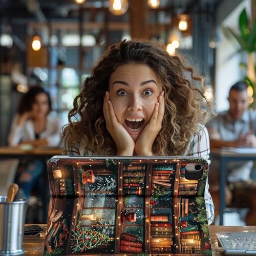for Samsung Galaxy Tab A 8.4 Model T307 Tablet Case,Auto Wake/Sleep,Adjustable Stand Protective Cover - Bamboo Ink Painting