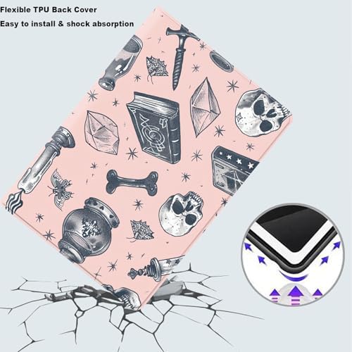 Tablet Case for iPad Pro 13 Inch M5/M4 (2025/2024,8th/7th Generation),Shockproof Protective Cover with Stand,Auto Wake/Sleep,Goth Skull