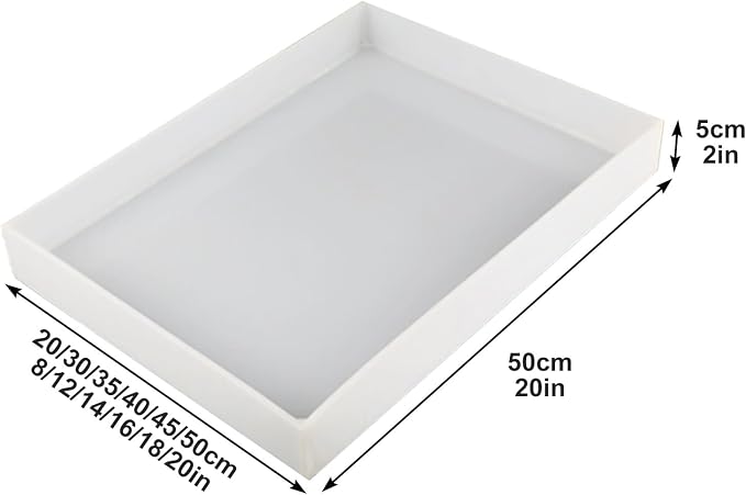 Oil Drip Pan PP Plastic, Leak-Proof Drip Pan, Dog Crate Tray Replacement, Organizer Accessory Tray for Laboratories, Homes, Kitchens, Factory(50x20x5cm/20x8x2in)