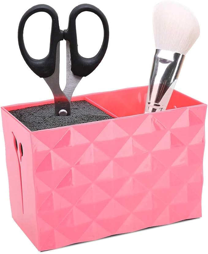 Shear Holder for Groomer, Large Capacity Scissor Storage Case | ABS material, removable straws for easy cleaning, organized tool storage, for home and salon use, non-slip design