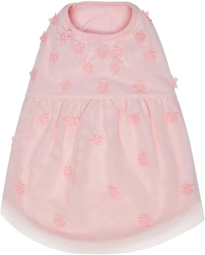 Blueberry Pet My Little Princess Dog Clothes - St Patricks Day Dress Girls, Baby Pink Dog Dress, Cat Dress, Dog Easter Dress, Girls Birthday Dress, Dress Up Clothes - 16" Back Length