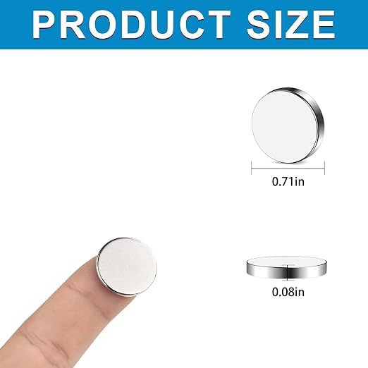 BEST CHOICE MAGNETS Small Magnets, 40 Pack Refrigerator Magnets 18x2mm | Rare Earth Magnets Neodymium Magnets for Crafts, Whiteboard, Kitchen Cabinet, 3D Printing