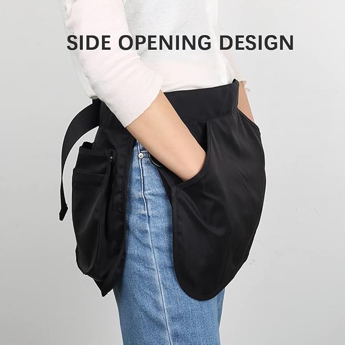 Dog Trainer Apron with 6 Pockets Adjustable Pet Handler Clothing Large Capacity Work Apron Multipurpose Waiter Apron Hair Stylist Waist Bag Garden Tool Organizer Black
