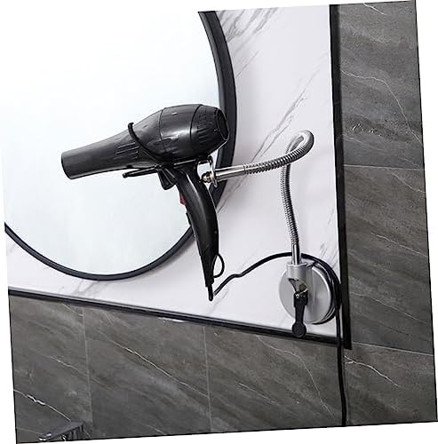 Rotating Hair Dryer Holder with Suction Cup Bracket Design for Effortless Styling Securely Supports All Hair Dryers for Home Use and Pet Grooming