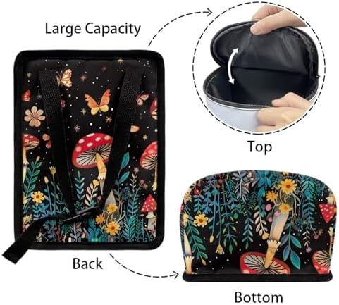 Butterfly Mushroom Car Trash Can with Lid car Accessories Leak Proof Car Trash Bag Hanging Car Garbage Can Multipurpose Storage Container for Back Seat Road Trip