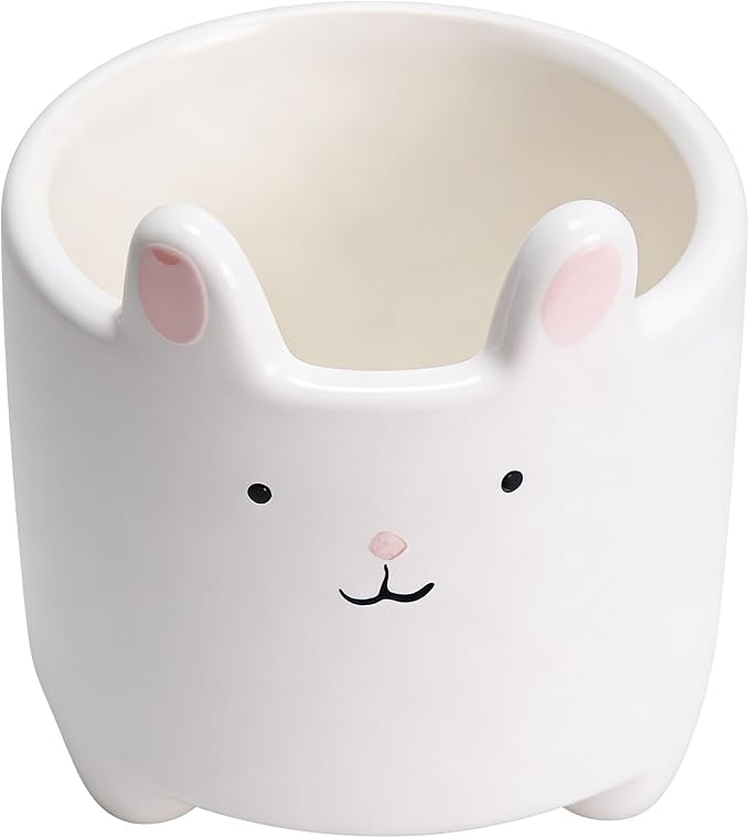 Ceramic Cat Shaped Pen Pencil Holder for Desk Decoration Accessories Cat Decor Makeup Brush Pen Cups Succulent Plant Pot Office School Ideal Gifts for Women, Mom or Birthdays