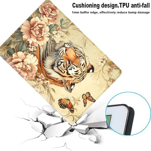 for Samsung Galaxy Tab A 10.1 2016 (SM-T580/T585/T587) Tablet Protective Cover with Adjustable Stand and Magnetic Auto Wake/Sleep,Tiger