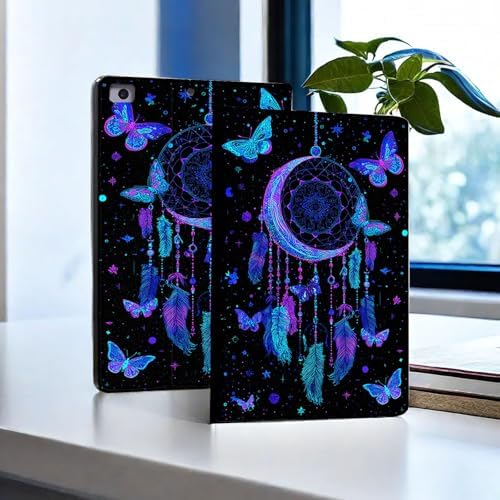 for Microsoft Surface Pro 8-13" 2021 Tablet Case,Auto Wake/Sleep,Adjustable Stand Protective Cover - Dreamcatcher Moon Butterfly