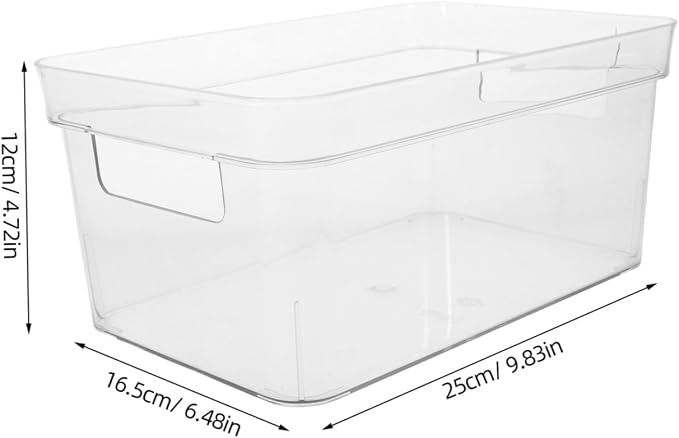 Housoutil Pet Storage Box Handle Multi-functional Organizer for Office Supplies Craft Storage and Bathroom Essentials Portable