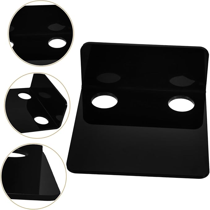 ibasenice 3pcs Floating Shelf for Monitor Router Storage Wall-Mounted Camera Holder Rack Black Secure Reliable Shelf for Nursery Easy Installation Non-Slip Design