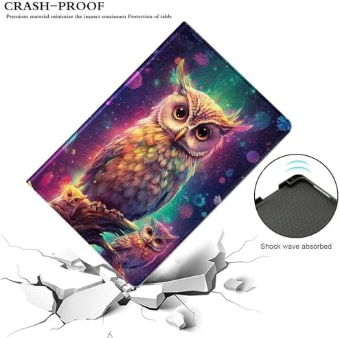 for Samsung Tab A9 Plus/A9+ 10.9 Inch 2023 (SM-X210/X216/X218) Tablet Case,Premium Leather Folio Stand Auto Wake/Sleep,Multiple Viewing Stand,Cute Owl