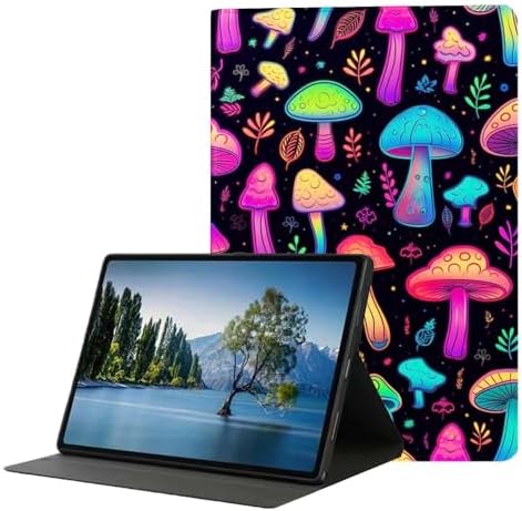 for Samsung Galaxy Tab A7 10.4" 2020 Tablet Case,Premium Leather Folio Stand Auto Wake/Sleep,Multiple Viewing Stand,Colorful Psychedelic Mushrooms