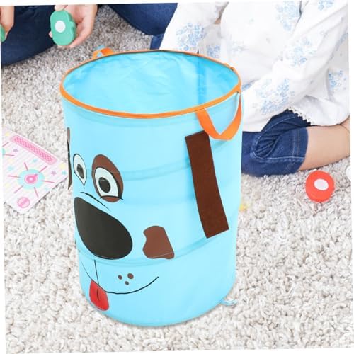 MAGICLULU 1pc Foldable Storage Basket for Pets Sky- Portable Organizer for Toys Laundry and Sundries Handles for Bedroom Nursery and Bathroom