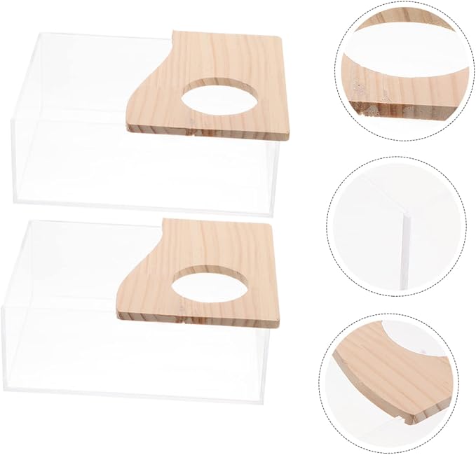 Toddmomy Acrylic Bathtub for Chinchillas Multi-Function Pet Accessory Clear Sand Bath House Hamster Bath Toy Bin Easy to Store