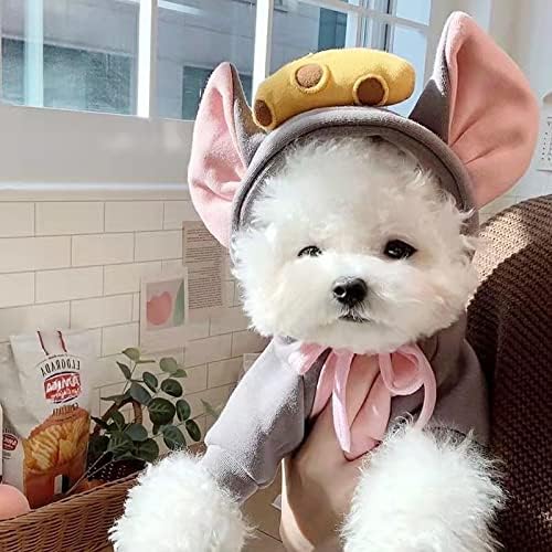 Pet Clothing Dog Transformation Shaped Hoodie (Dark Gray Mouse,2XL) | Autumn and Winter Warm Small Large Dog Method Dou Cat Clothes For French Bulldog Chihuahua Pug Boston Terrier Dachshund
